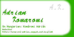 adrian komaromi business card